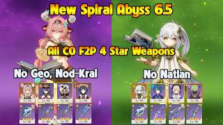 New Spiral Abyss 6.5 C0 Varesa - C0 Nahida F2P 4 Star Weapons Without Geo, Nod-Krai