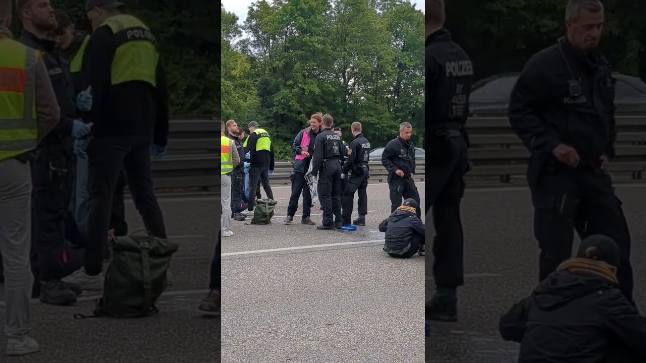 Widerstandskollektiv blockiert A9 zur IAA in München! 