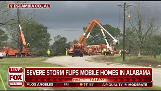Mobile Homes Damaged, Two People Injured As Severe Storm Comes Through Alabama