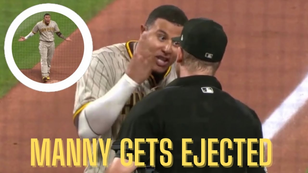 Padres' Manny Machado Ejected For Arguing Brutal Pitch Clock ...