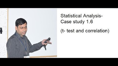 Statistical Analysis- Case study 1.6 (t- test and correlation)