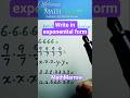 How to write the given repeated multiplication in exponential form #MathMarrow #exponents
