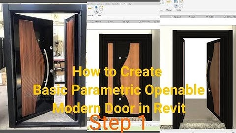 Revit Family: How to model Parametric Door Family that swing Revit Tutorial