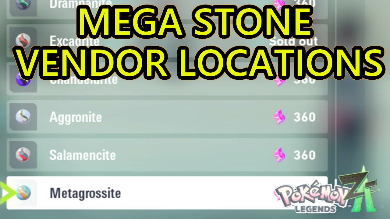 Pokemon Legends ZA Where to Buy Mega Stones. Mega Stone Shop Locations