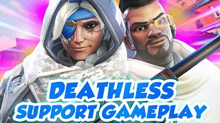 57 minutes and 57 seconds of Deathless Support Gameplay - Overwatch 2