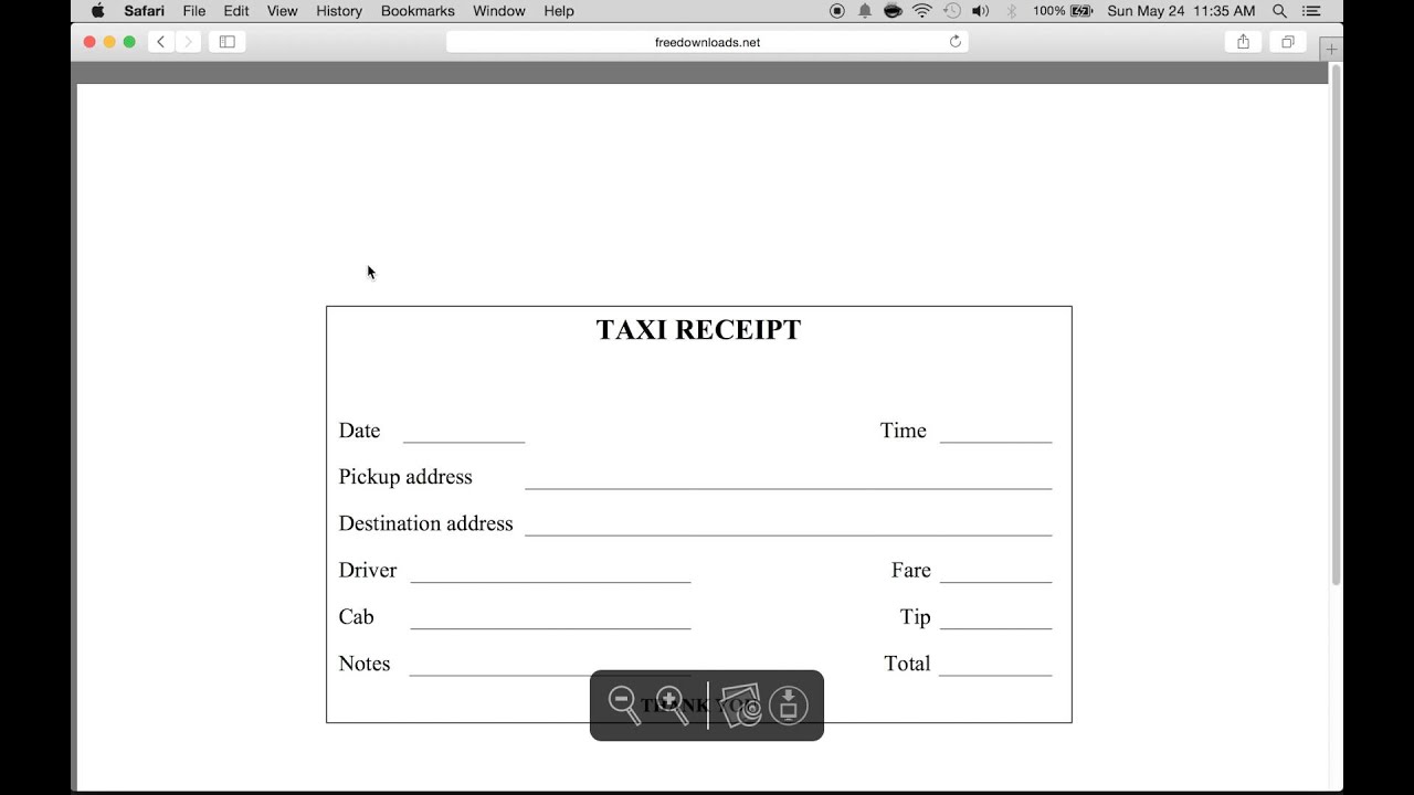 How to Write a Taxi Receipt Form  PDF Template With Blank Taxi Receipt Template