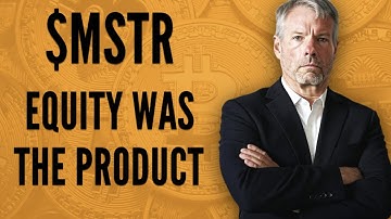 $MSTR: Equity Is No Longer the Product. So what is it?