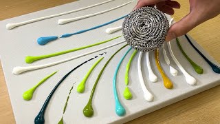 Iron scrubber painting technique for beginners | Acrylic painting