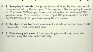 Probability Sampling Methods