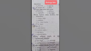 Biology important bits/TSTET/AP TET/TS DSC/AP DSC/All compititive exams