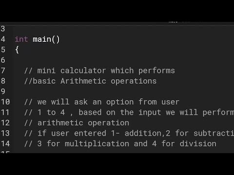 mini calculator || c++ || switch case - YouTube