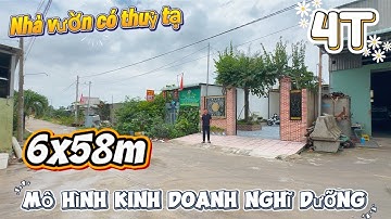 Nhà vườn có thuỷ tạ, mô hình kinh doanh nghĩ dưỡng. DT: 6x58m.