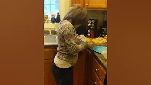 Emily makes breakfast