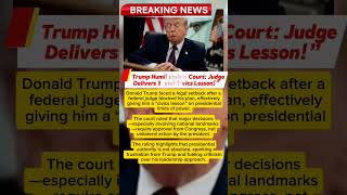 Trump Humiliated in Court: Judge Delivers Brutal Civics Lesson!