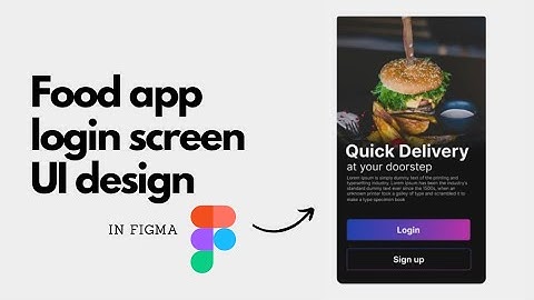 Food app login screen UI design | Login screen UI/UX design | Figma tutorial