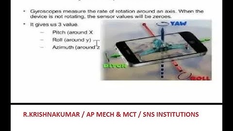 4 Video: Gyroscope Sensorsr | Krishnakumar R | SNS Institutions