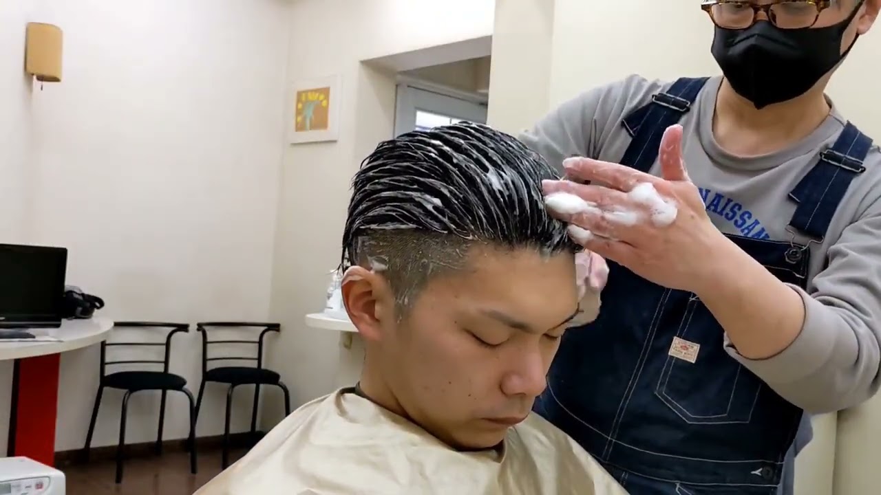 ASMR Japanese Barber Hair Wash Splicing About 1 hour №249