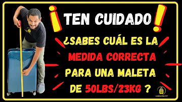 ¿Qué tamaño es la maleta de 23 kilos?