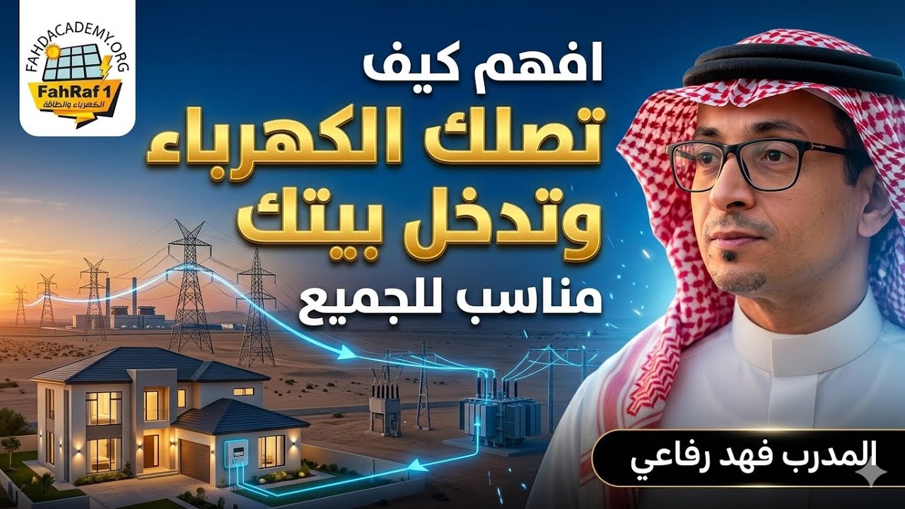 افهم كيف تصلك الكهرباء وتدخل بيتك - مناسب للجميع fahraf1.com المزيد اسفل الفيديو