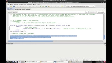 Creating functions with PostgreSQL