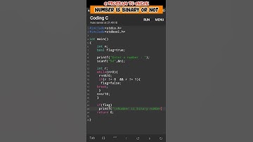 C Programming || Check Number Is Binary Or Not #shorts #basiccode #cprogramming