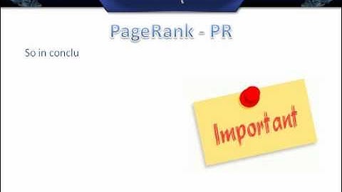 Google page rank: What is it?