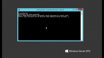 DSRM password reset
