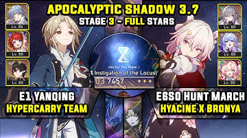 E1 Yanqing Carry & E6 Hunt March Carry (3 Stars) Apocalyptic Shadow 3 Honkai Star Rail 3.7