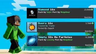 Top 3 Minecraft Bedrock Texture Packs 2025 | Simple 32x, Quora 16x & Diamond 16x