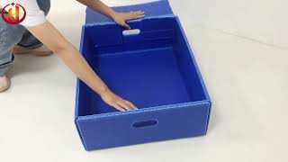 Foldable Corrugated Plastic Bin, foldable Corrugated Plastic Box -Huiyuan