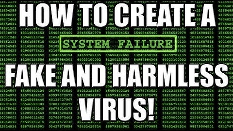 Harmless Virus | Create Computer Virus | Fake Prank Virus