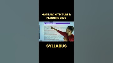 Gate Architecture & Planning 2026 Syllabus#gatearchitecture #gate2026 #safaltogether #sachinprajapat
