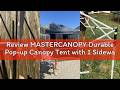 Review MASTERCANOPY Durable Pop-up Canopy Tent with 1 Sidewall (10'x10',White)