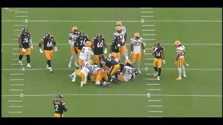 1st 20 plays of the Steelers starting offensive line in 2026 WK 1 Pittsburgh Steelers vs GB Packers