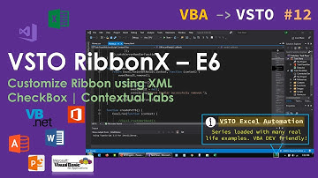 VSTO e12 - Create Custom Ribbon using XML - Checkbox and Contextual Tabs