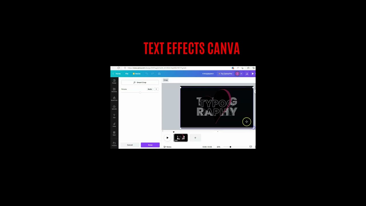 Easy Typography Text Effect in Canva