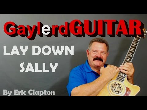 "Lay Down Sally" Eric Clapton cover lesson easy ch...