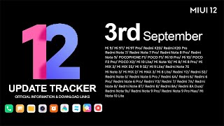 MIUI 12 Update Tracker: 3rd September Official Update Information & Download Links