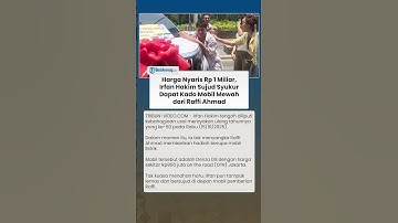 Penampakan Mobil Mewah Irfan Hakim Kado dari Raffi Ahmad yang Harganya Dibanderol Hampir Rp 1 Miliar