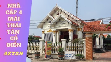 Chi tiết mẫu nhà cấp 4 mái thái tân cổ điển, siêu đẹp, có 3 phòng ngủ, nổi bật cả 1 vùng quê AZ728