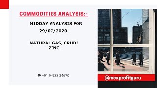 Midday Analysis of MCX Commodities For 29/07/2020 | #mcxcrude #mcxzinc #mcxnaturalgas