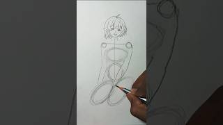Anime girl body tutorial✨#anime #drawing #art #animegirl #sketch #tutorial #manga #viral #shorts