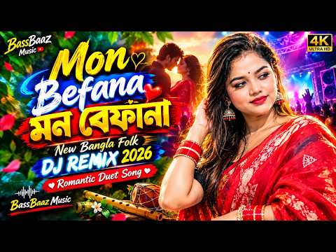 Mon Befana ❤️🔥 | মন বেফানা 💖 | New Bangla Folk DJ Remix 2026 | Romantic Duet Song | BassBaaz Music