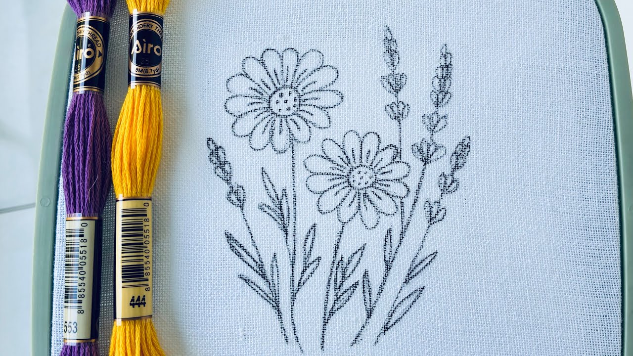 VERY VERY EASY LITTLE FLOWER HAND EMBROIDERY DESIGN FOR BEGINNERS - YouTube