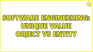 Software Engineering: Unique Value Object vs Entity