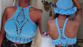 Crochet Pineapple Halter Top Part 1 / Crochet Top Tutorial