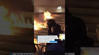 Protesters hurl petrol bombs at Albania government building