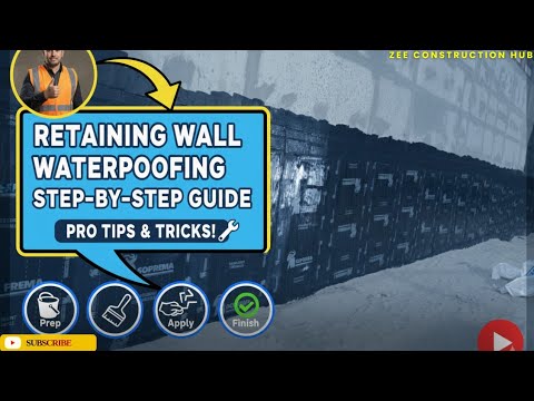 Retaining Wall Waterproofing Procedure #waterproofing #construction ...