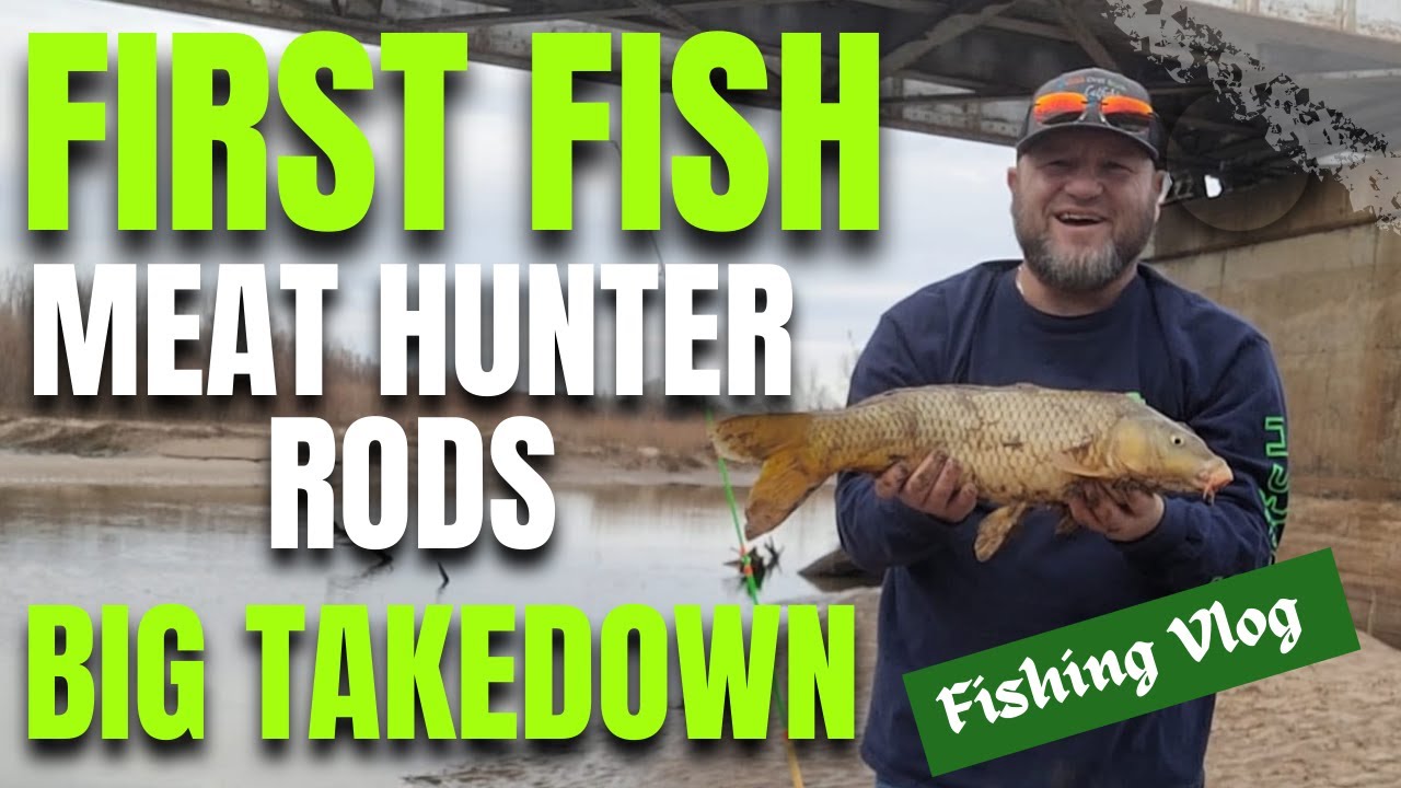 CAUGHT ON MY NEW MEAT HUNTER RODS FIRST FISH BIG TAKEDOWN DINK