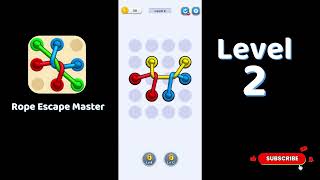 Rope Escape Master Level 2 Walkthrough 🧩 | Untangle Knots Puzzle Game | Solutionguruji